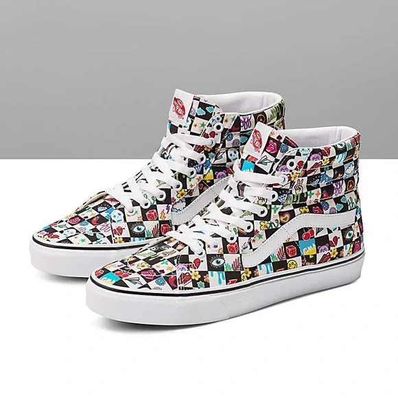 CUSTOMS DOODLE CHECK SK8-HI - Picture 3 of 16